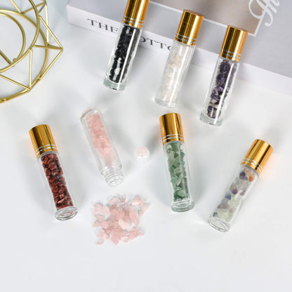 Etheric Aura Crystal Chip Wishing Roller Bottle