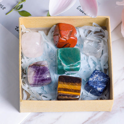 Etheric Aura Seven Chakra Crystal Cube