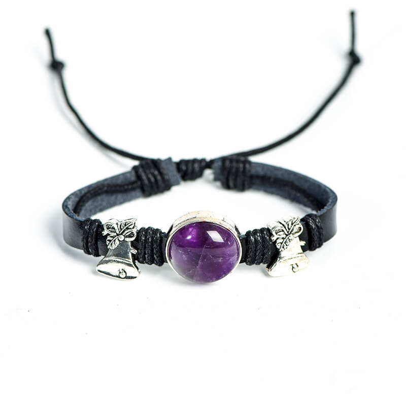 Etheric Aura Christmas Theme Natural Crystal Button Bracelet