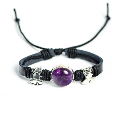 Etheric Aura Christmas Theme Natural Crystal Button Bracelet