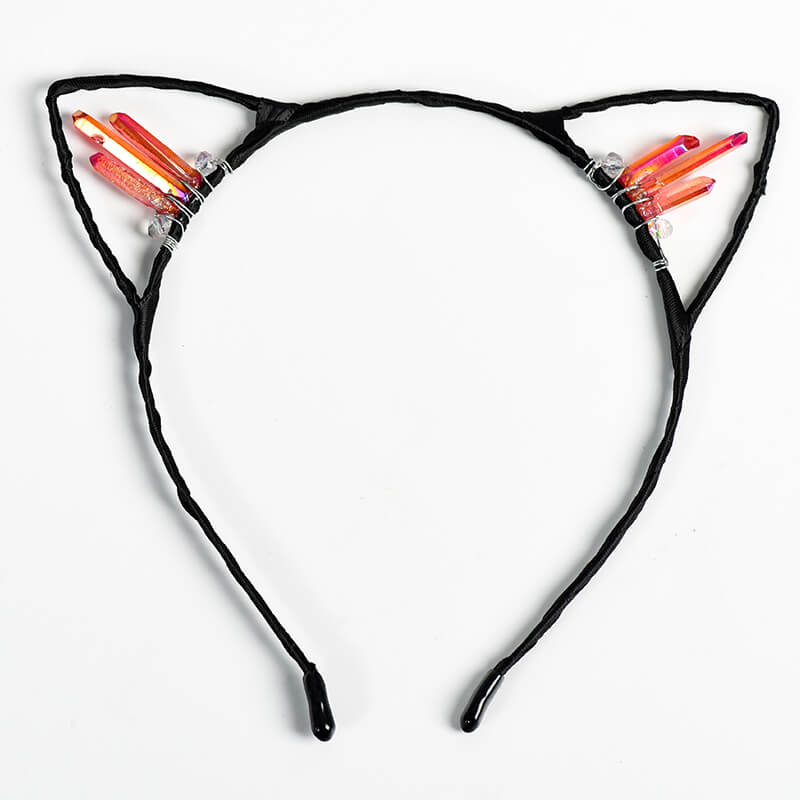 Etheric Aura Cat Ear Aura Quartz Hair Hoop