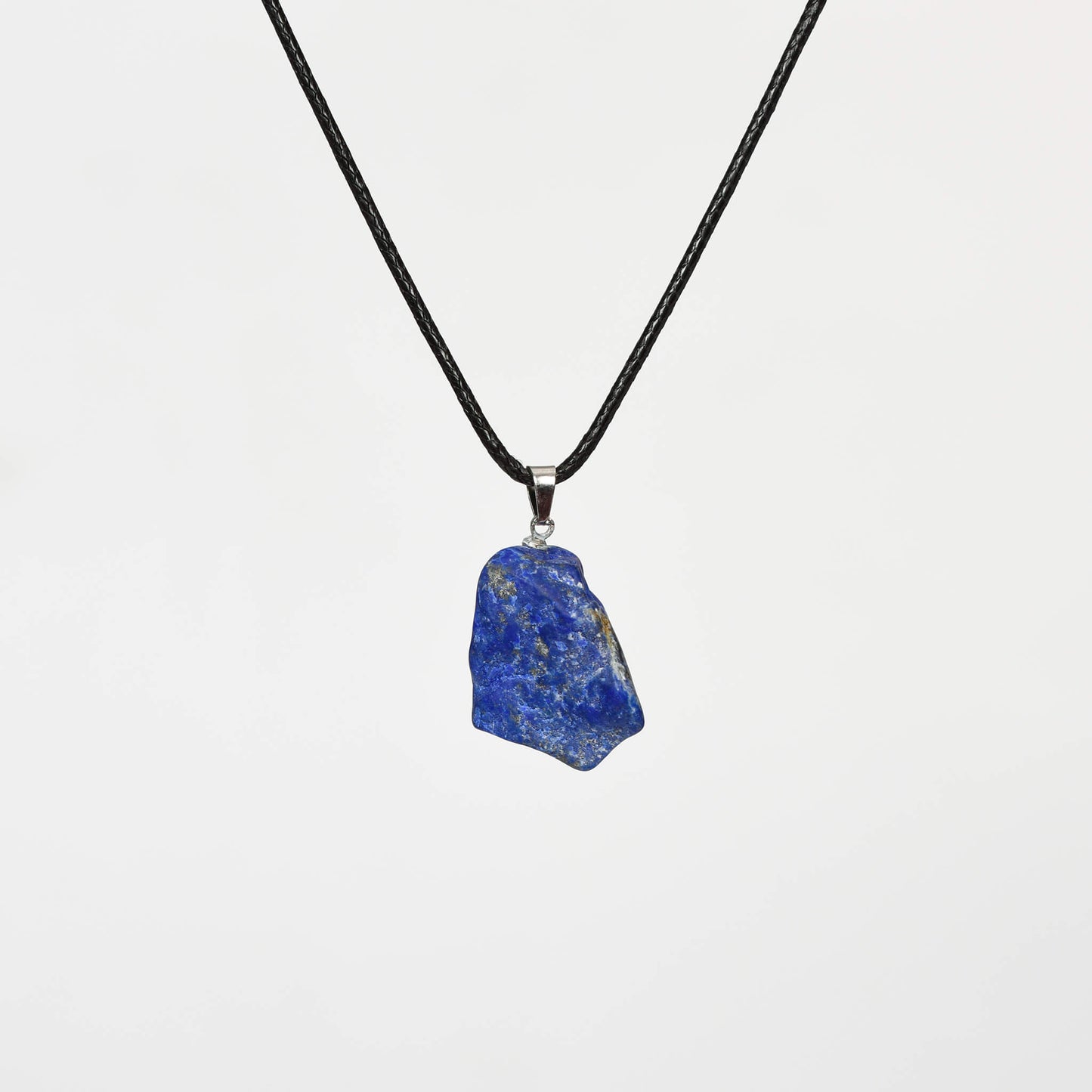 Etheric Aura Irregular Raw Crystal Stone Pendant Necklace