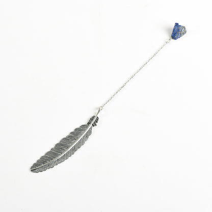 Crystal Pendant Feather Bookmark/Page Marker