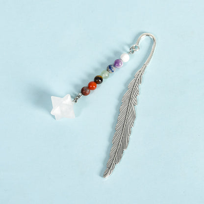 Natural Crystal Stone 7 Chakras Bookmark