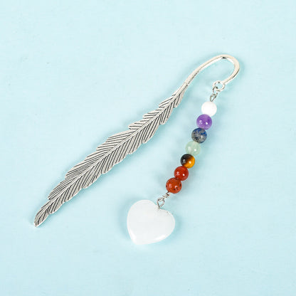 Natural Crystal Stone 7 Chakras Bookmark