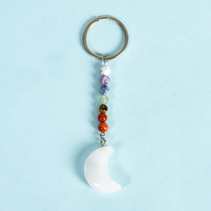 7 Chakra Crystal Beads Keychain