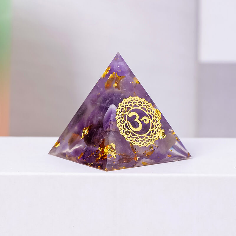 Etheric Aura Crystal Chips Drip Shaped 7 Chakras Pyramids