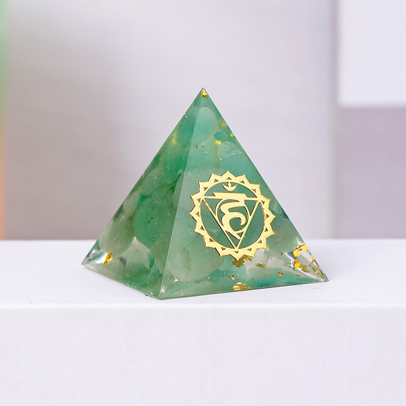 Etheric Aura Crystal Chips Drip Shaped 7 Chakras Pyramids