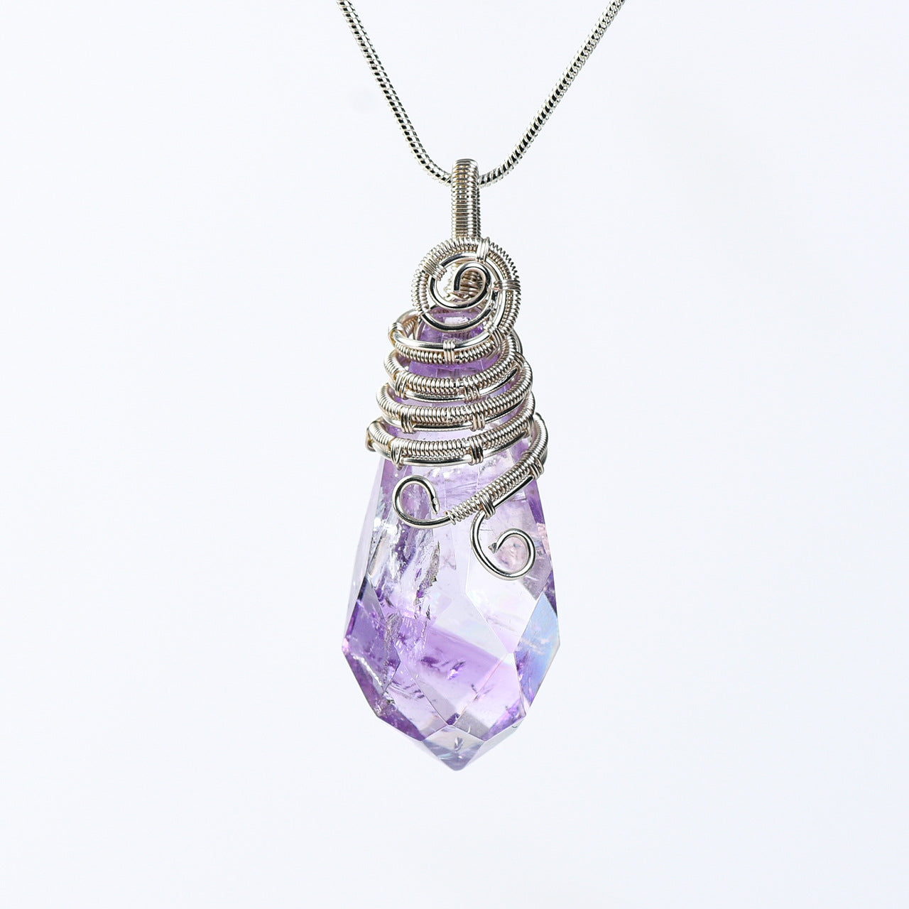 Etheric Aura Wire-wrapped Dissected Crystal Pendulum