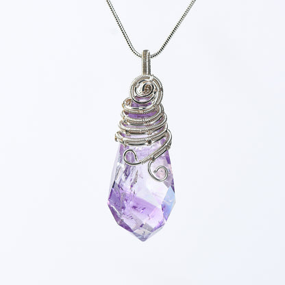 Etheric Aura Wire-wrapped Dissected Crystal Pendulum