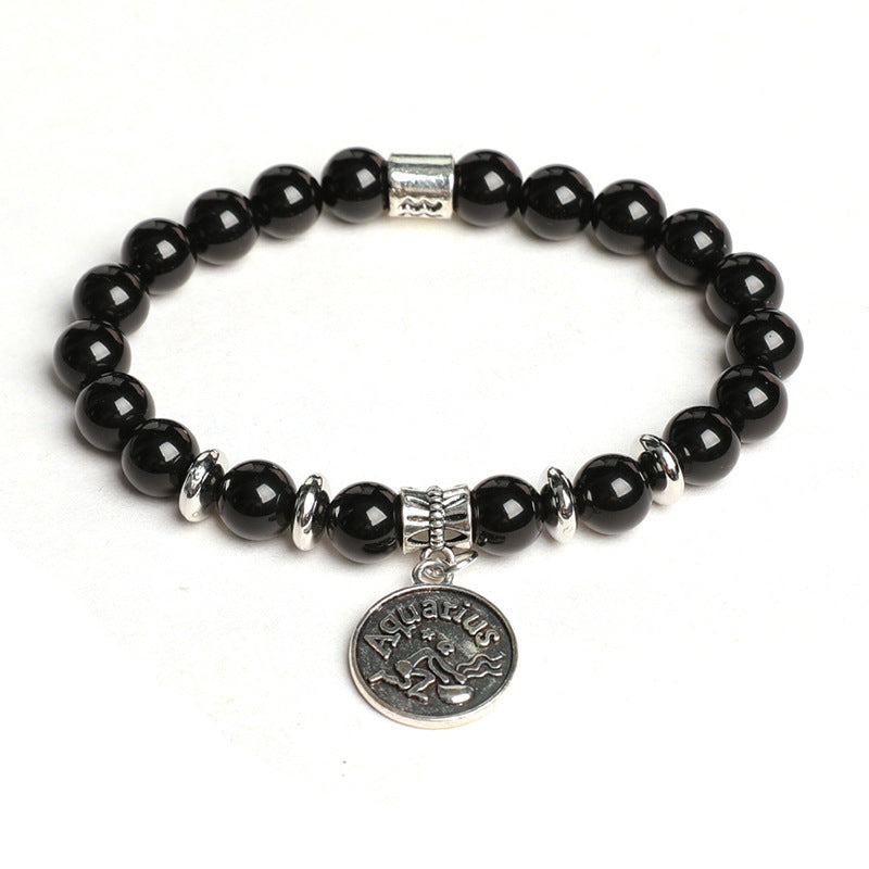 Etheric Aura Obsidian Zodiac Bracelet