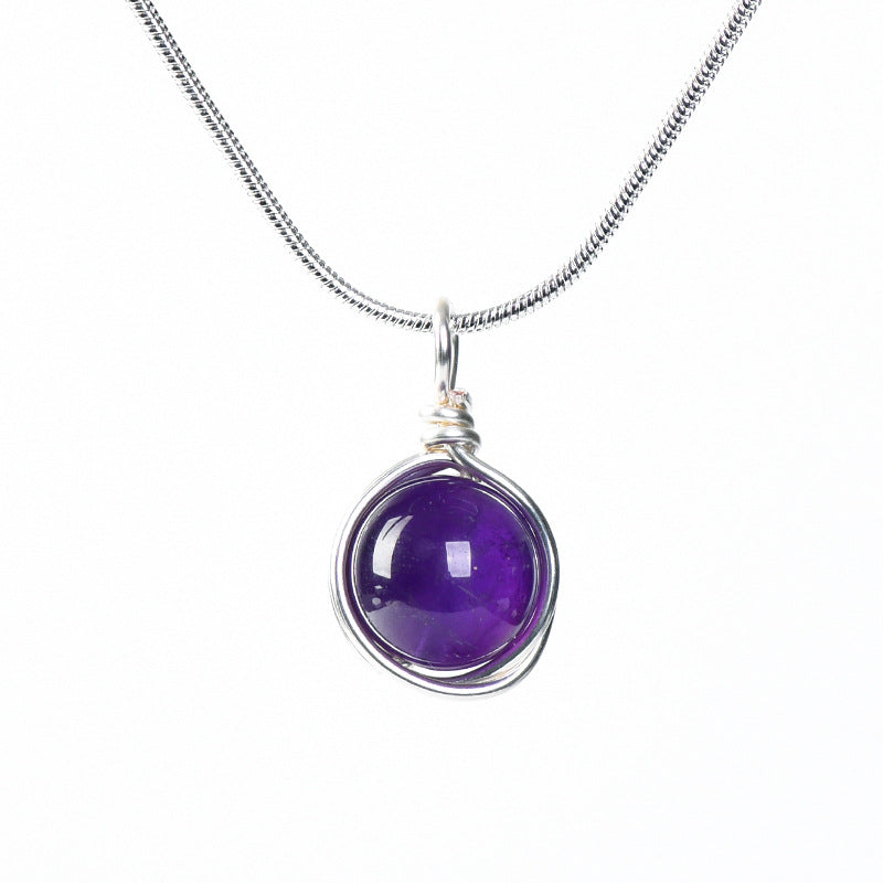 Etheric Aura Zodiac Crystal Pendant Necklace