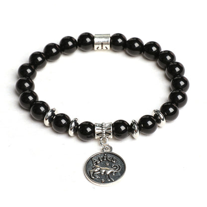 Etheric Aura Obsidian Zodiac Bracelet