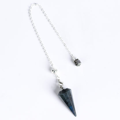 Etheric Aura Cross Section Pointy Cone Shape Crystal Pendulum