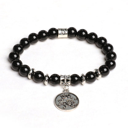 Etheric Aura Obsidian Zodiac Bracelet