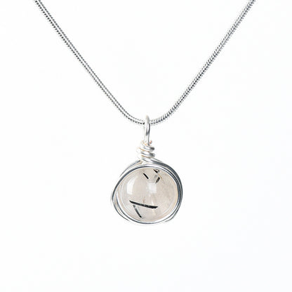 Etheric Aura Zodiac Crystal Pendant Necklace
