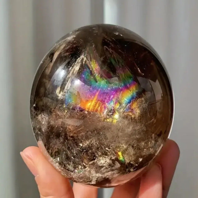 Etheric Aura Smoky Quartz Crystal Sphere