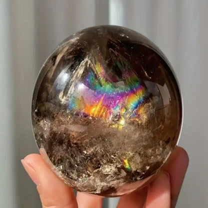 Etheric Aura Smoky Quartz Crystal Sphere