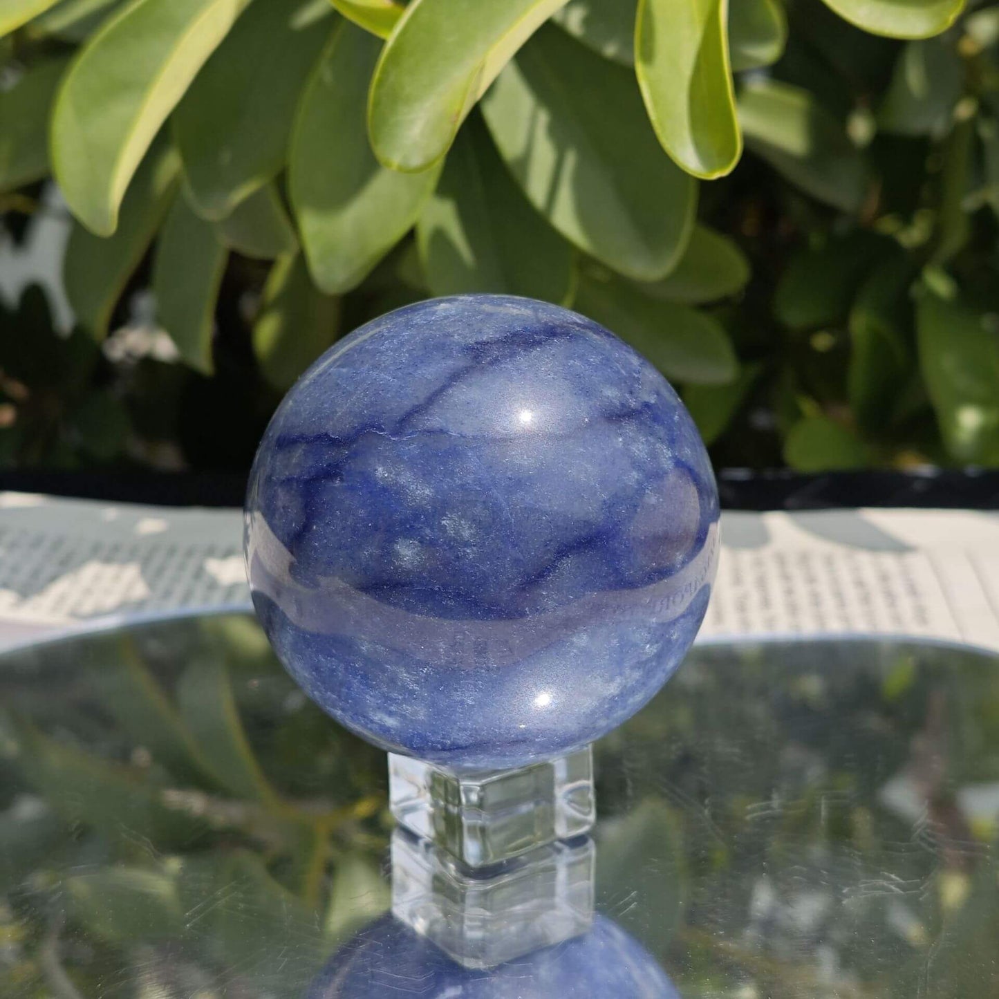 Etheric Aura Blue Aventurine Crystal Sphere