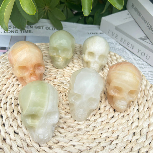 Etheric Aura Halloween Afghan Jade Carved Skull