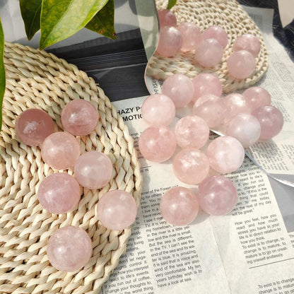 Etheric Aura Rose Quartz Crystal Sphere