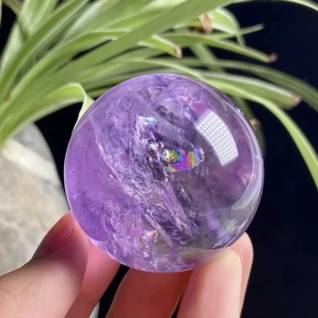 Etheric Aura Amethyst Crystal Sphere