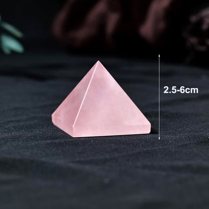 Etheric Aura Rose Quartz Crystal Pyramid