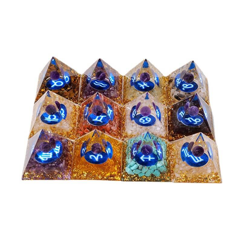 Etheric Aura Natural Crystal Graval Drip Shaped Zodiac Pyramid Scorpio