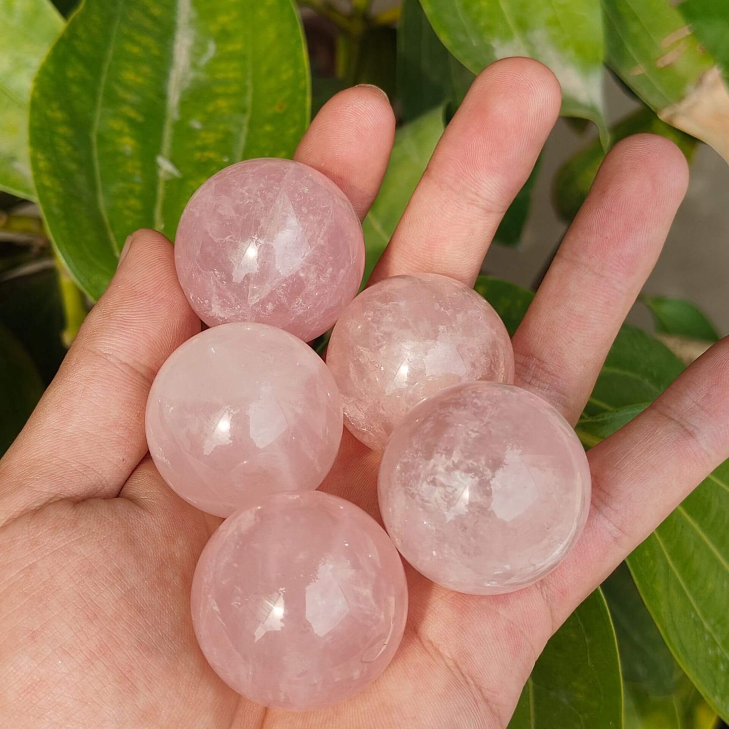 Etheric Aura Rose Quartz Crystal Sphere