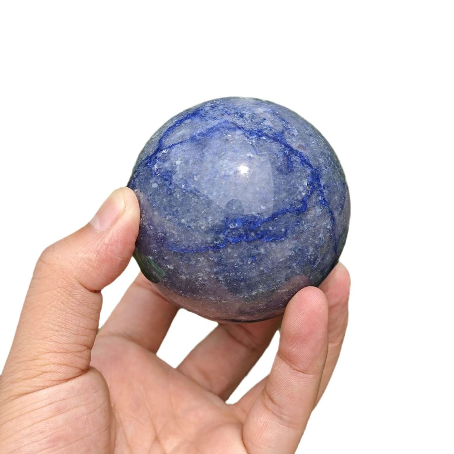 Etheric Aura Blue Aventurine Crystal Sphere