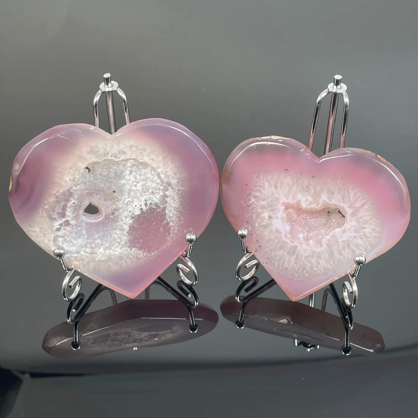 Etheric Aura Rose Quartz Crystal Carved Craft Love Heart