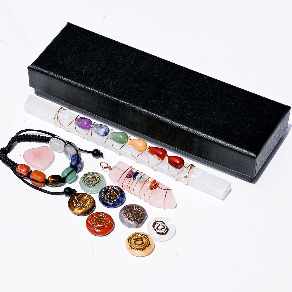 Etheric Aura Chakra Pendant Bracelet Sceptre Healing Gift Kit