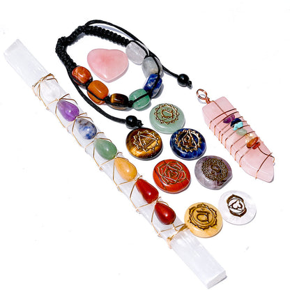 Etheric Aura Chakra Pendant Bracelet Sceptre Healing Gift Kit