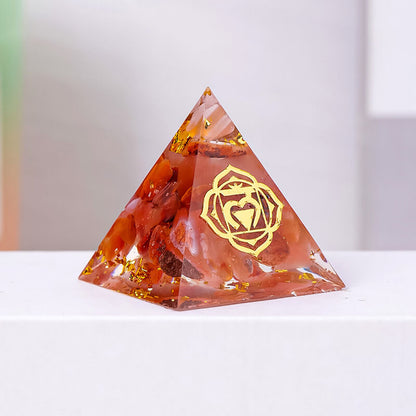 Etheric Aura Crystal Chips Drip Shaped 7 Chakras Pyramids