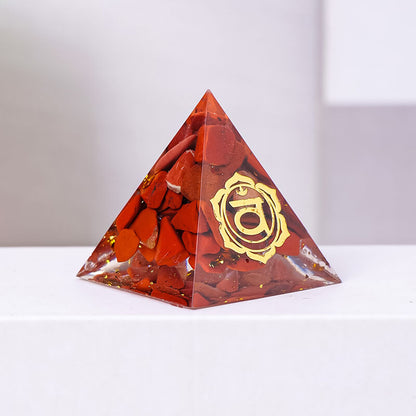 Etheric Aura Crystal Chips Drip Shaped 7 Chakras Pyramids