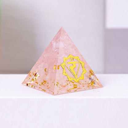 Etheric Aura Crystal Chips Drip Shaped 7 Chakras Pyramids