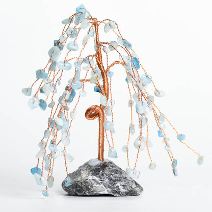 Willow-style Raw Stone Base Crystal Tree｜Fortune Tree｜Feng Shui Tree