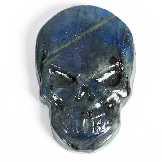 Etheric Aura Labradorite Crystal Carved Skull