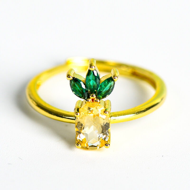 Inlaid Natural Crystal Stone Ring