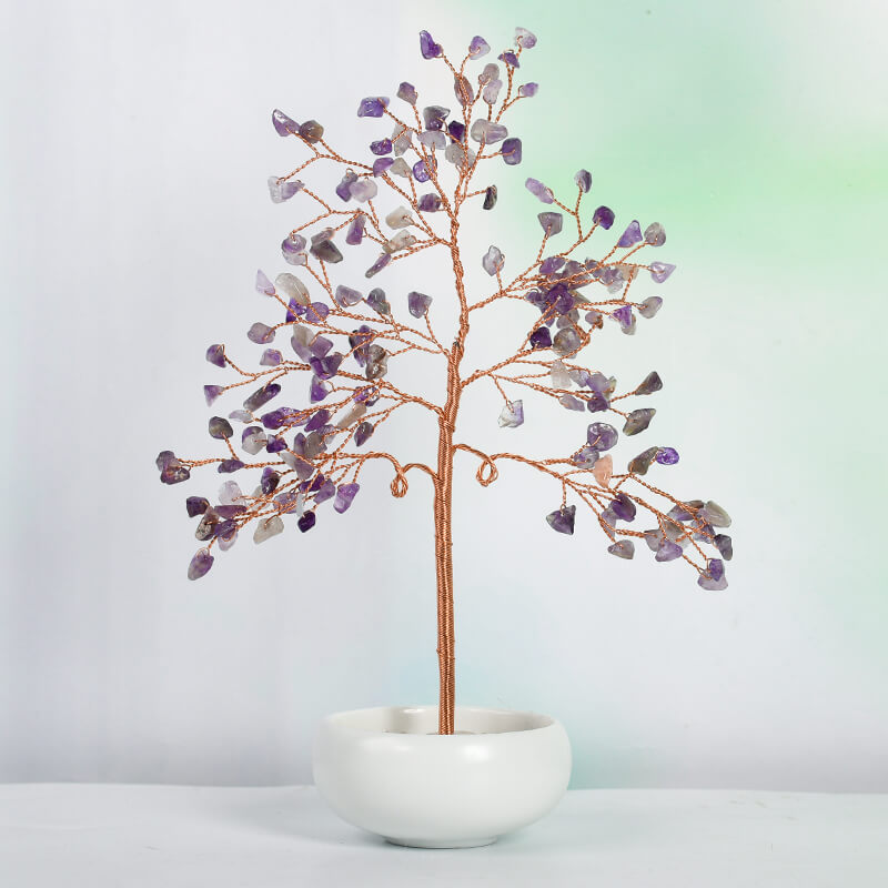 White Bowl Base Crystal Tree｜Fortune Tree｜Feng Shui Tree