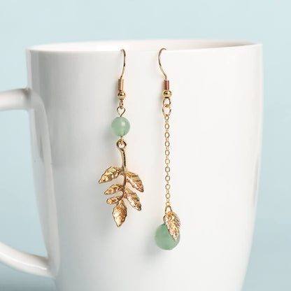 Etheric Aura Plant Charm Crystal Earrings