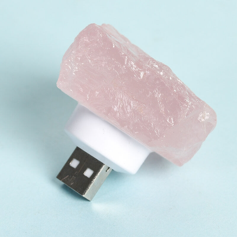 Natural Crystal Stone USB Night Lamp