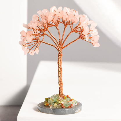 Sliced Agate Base Fortune Crystal Tree｜Feng Shui Tree