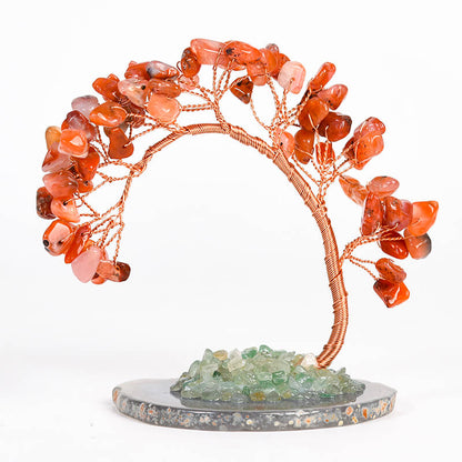 Bent Pine Agate Base Crystal Tree｜Feng Shui Tree