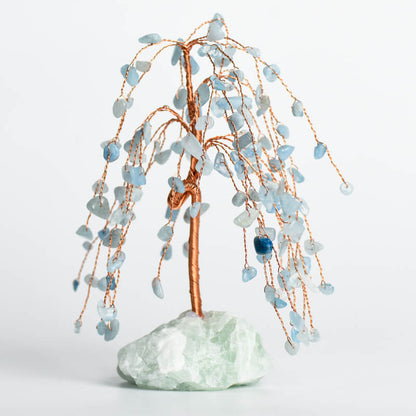 Willow-style Raw Stone Base Crystal Tree｜Fortune Tree｜Feng Shui Tree