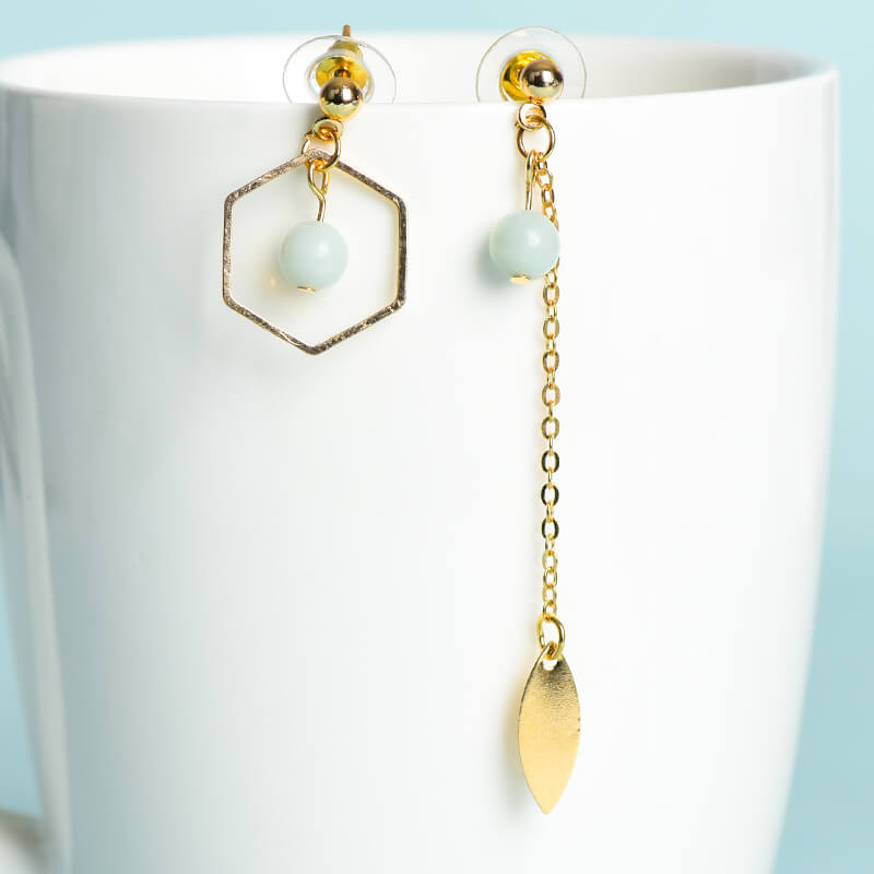 Etheric Aura Irregular Crystal Earrings