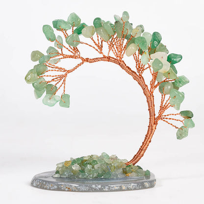 Bent Pine Agate Base Crystal Tree｜Feng Shui Tree