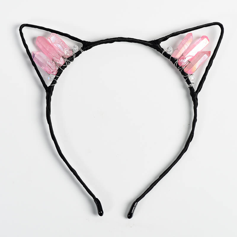 Etheric Aura Cat Ear Aura Quartz Hair Hoop