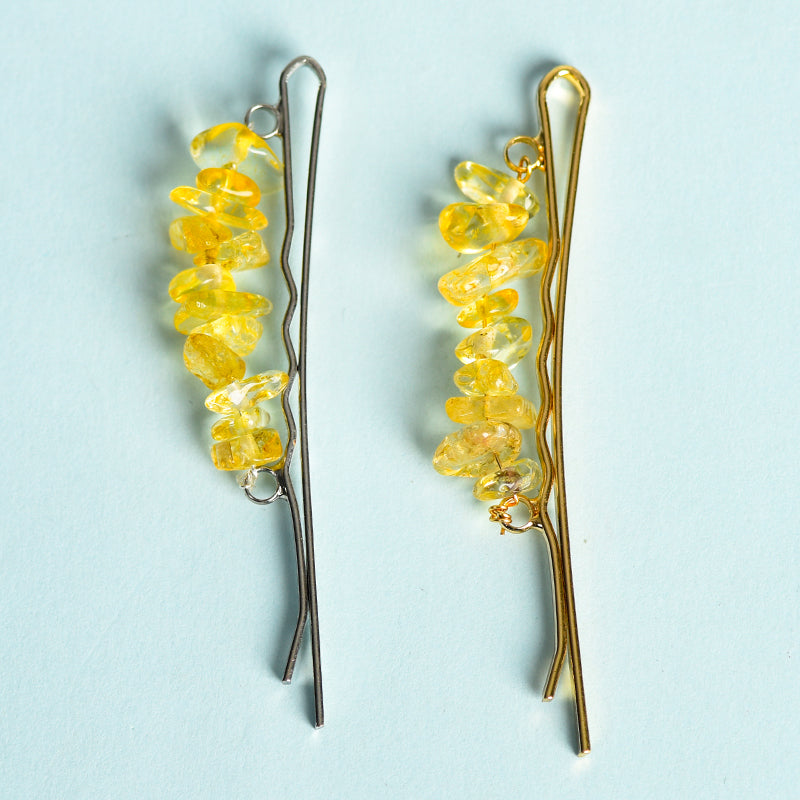 Etheric Aura Natural Crystal Chips Hair Clip