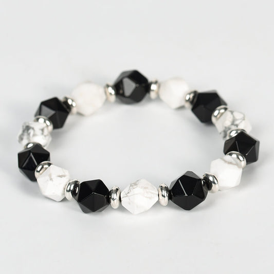 Etheric Aura Faceted Bead Natual Crystal Stone Bracelet